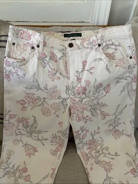 Ralph Lauren floral denim pants